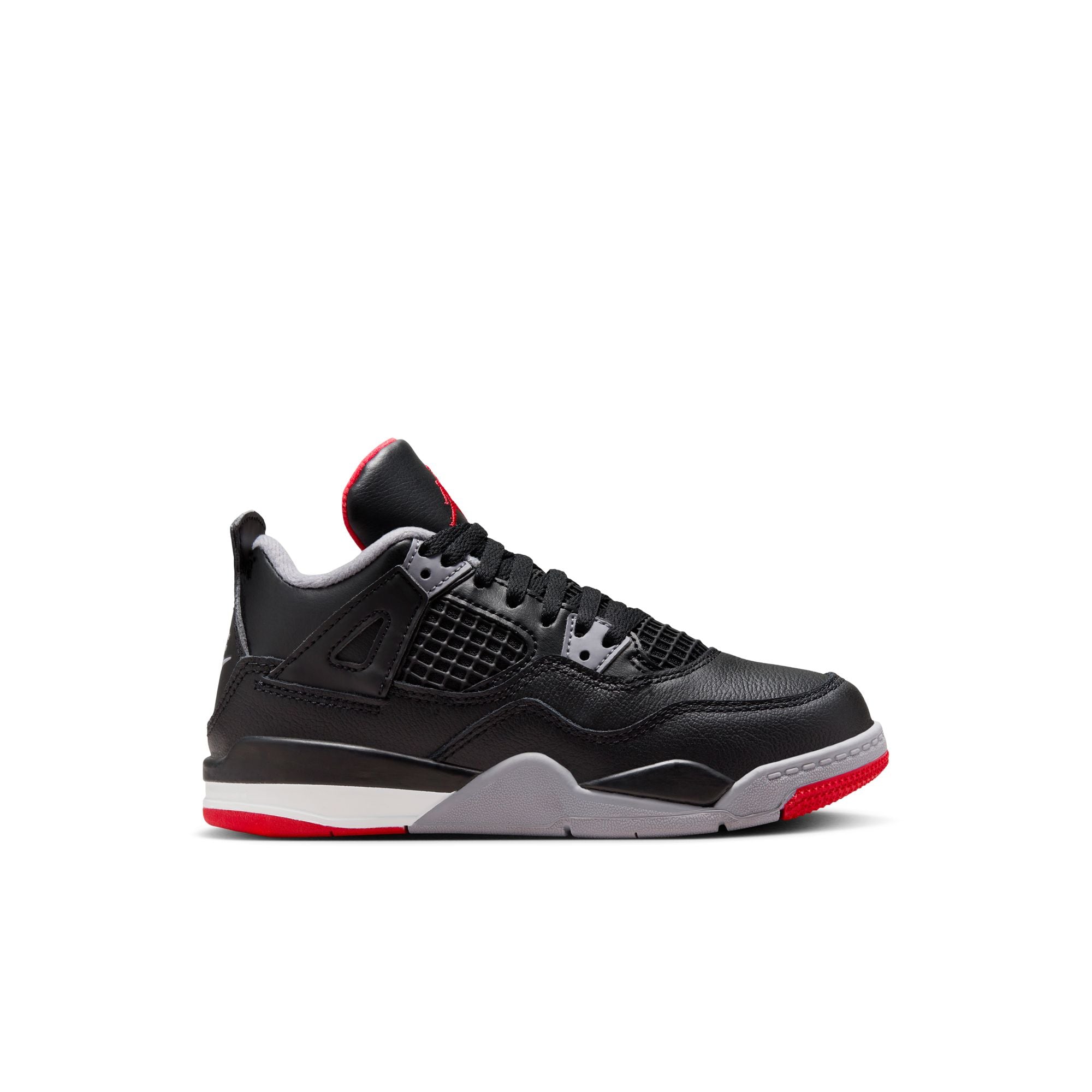 Jordan 4 Retro Little Kids Shoes PS Black Fire Red Bouncewear