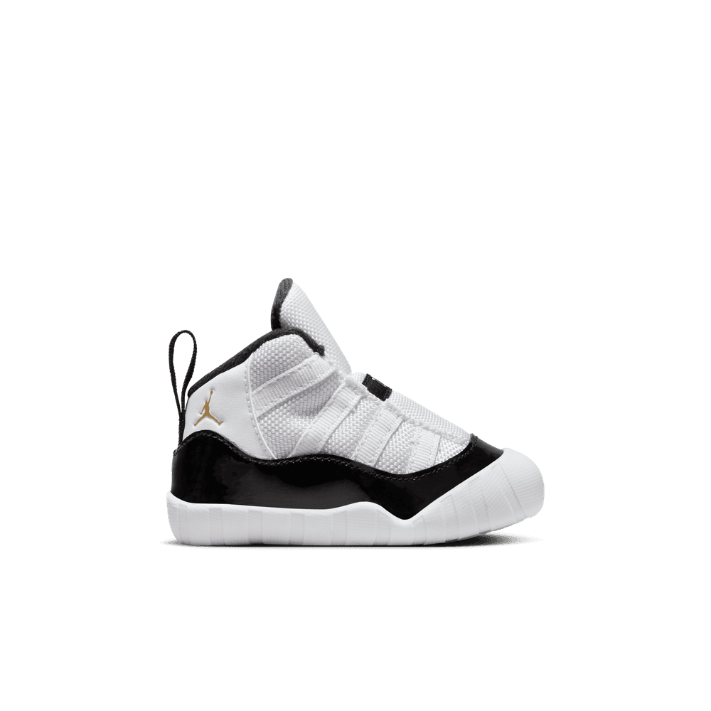 Jordan 11 Crib Bootie White Black Gold Bouncewear
