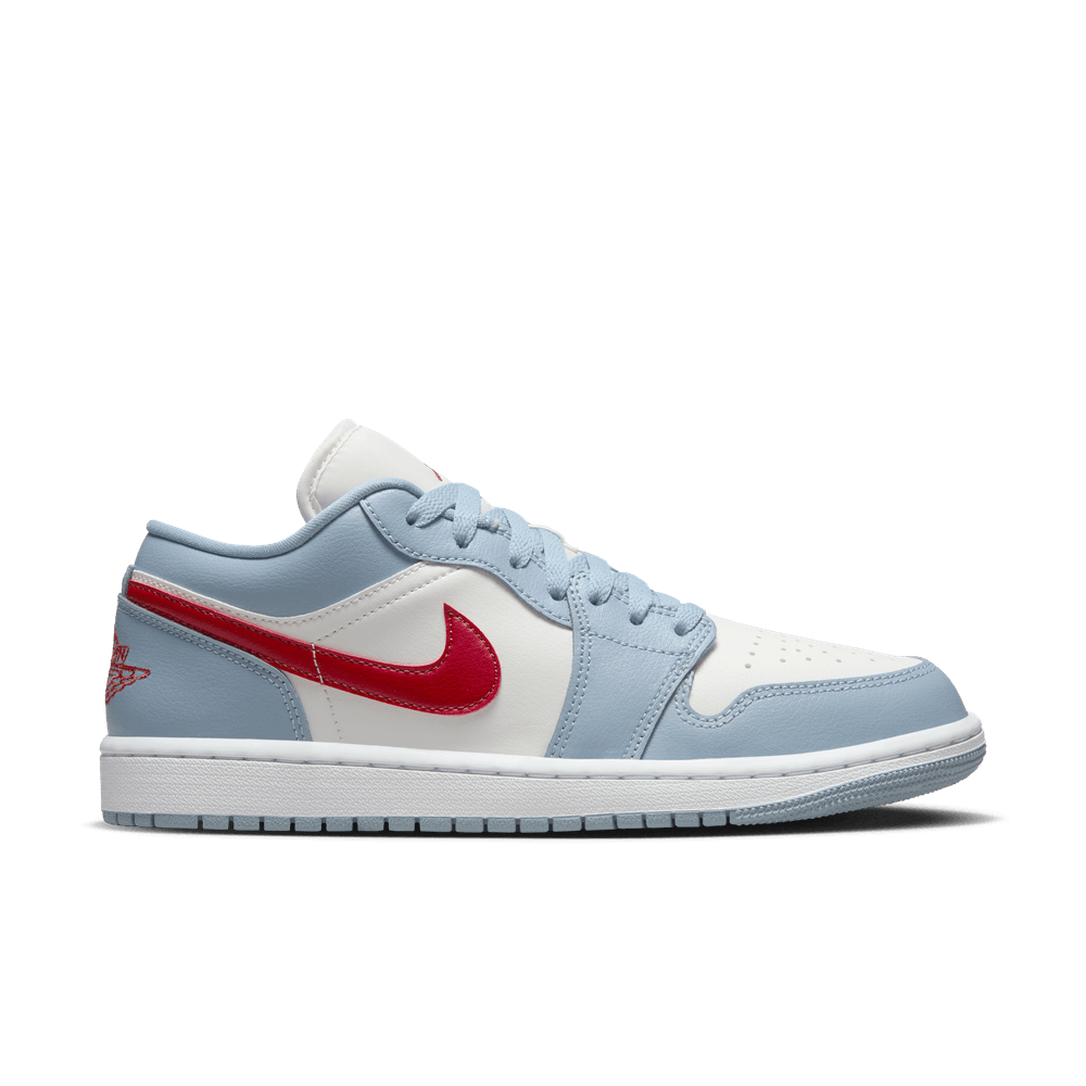 Air Jordan 1 Low Women s Shoes Sail Red Blue White Bouncewear