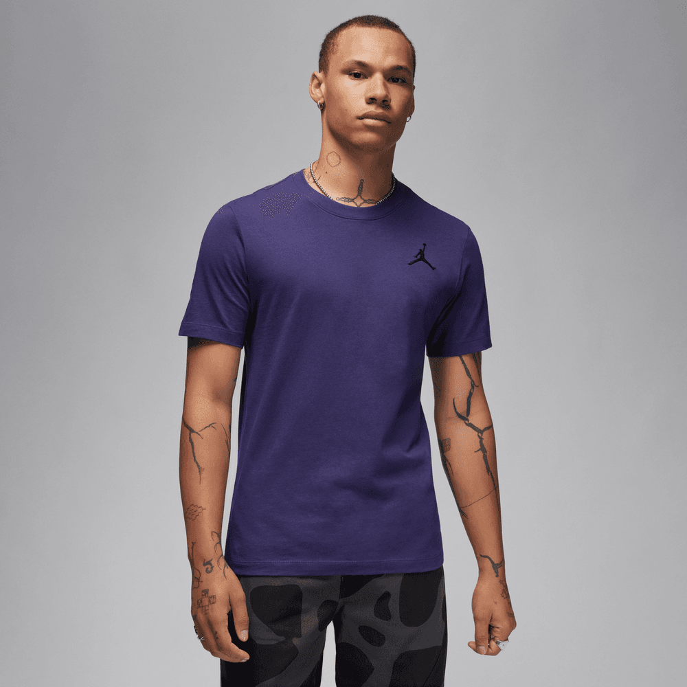 Black charher and purple jordan t shirt