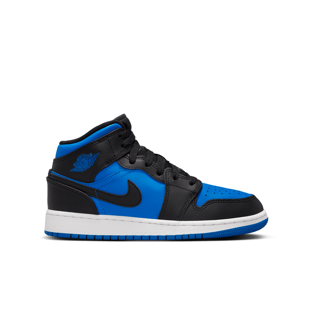 Air Jordan 1 Mid Big Kids Shoes GS Black Royal White Page 3 Bouncewear