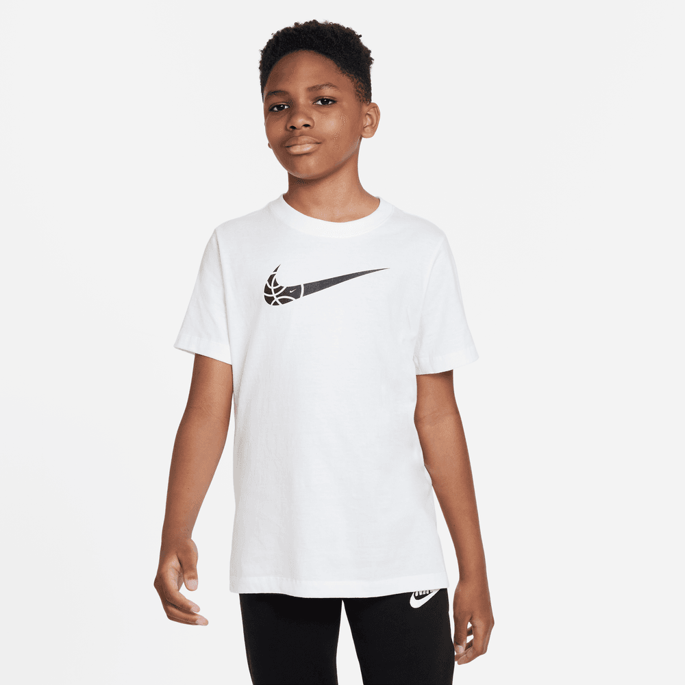 Nike Sportswear Big Kids T Shirt White Black Bouncewear