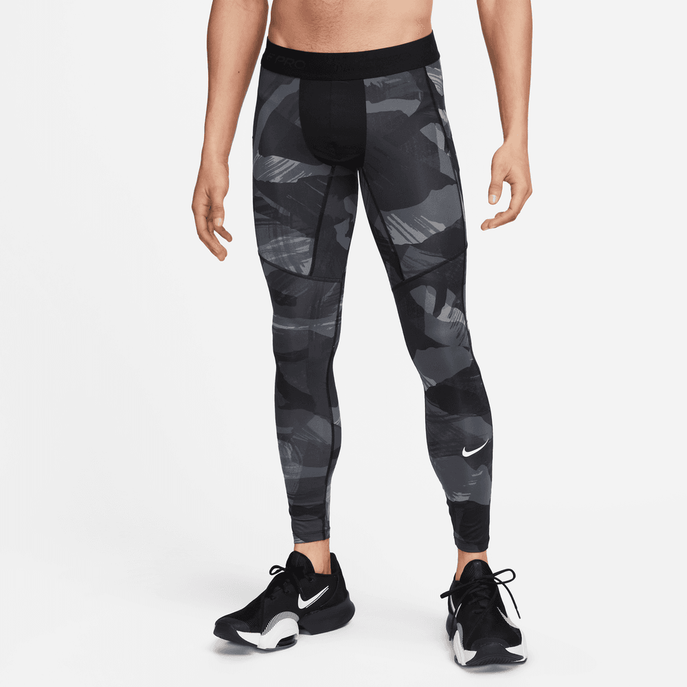Nike Pro Dri FIT Men s Camo Tights Black White Bouncewear