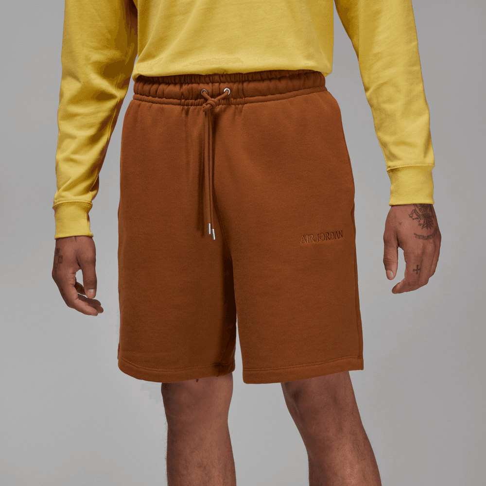 Air Jordan Wordmark Men s Fleece Shorts British Tan Bouncewear