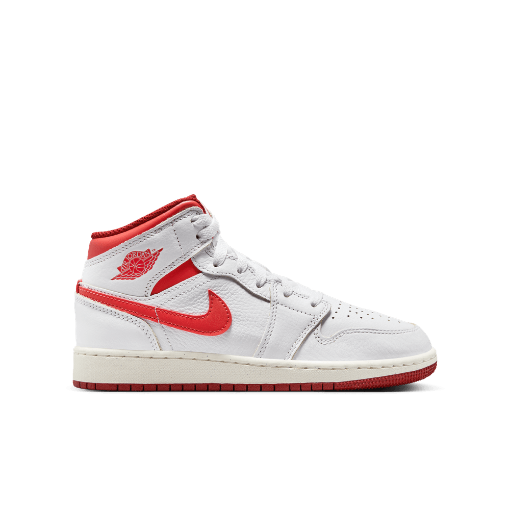 Air Jordan 1 Mid SE Older Kids Shoes GS White Lobster Sail Bouncewear