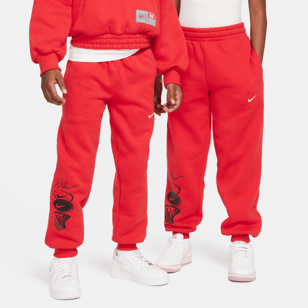 Nike fleece pants red sale