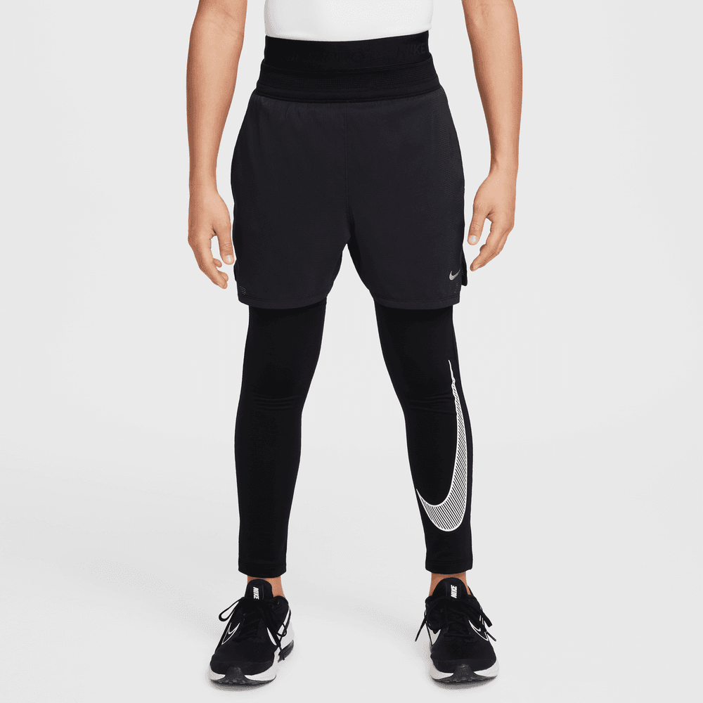 Nike Pro Warm Big Kids' (Boys') Dri-FIT Training Tights 'Black