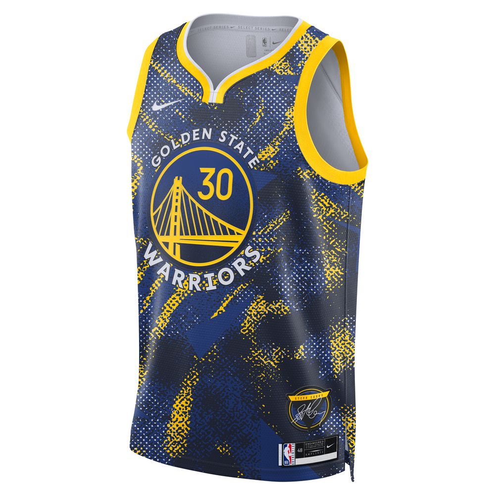 Uniform Warriors Black And Blue Jersey 75th Anniversary Warriors