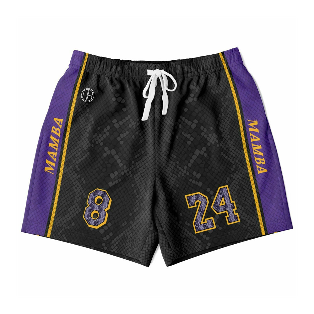 DearBBall Fashion Short Kobe Bryant Black Mamba Snake Skin