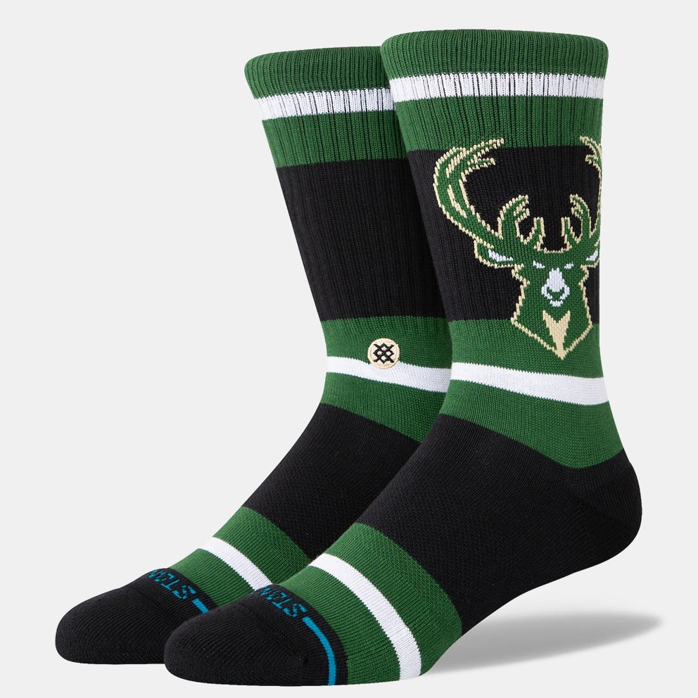 stance socks green nba socks Stance Prep Milwaukee Bucks Socks 'Black'