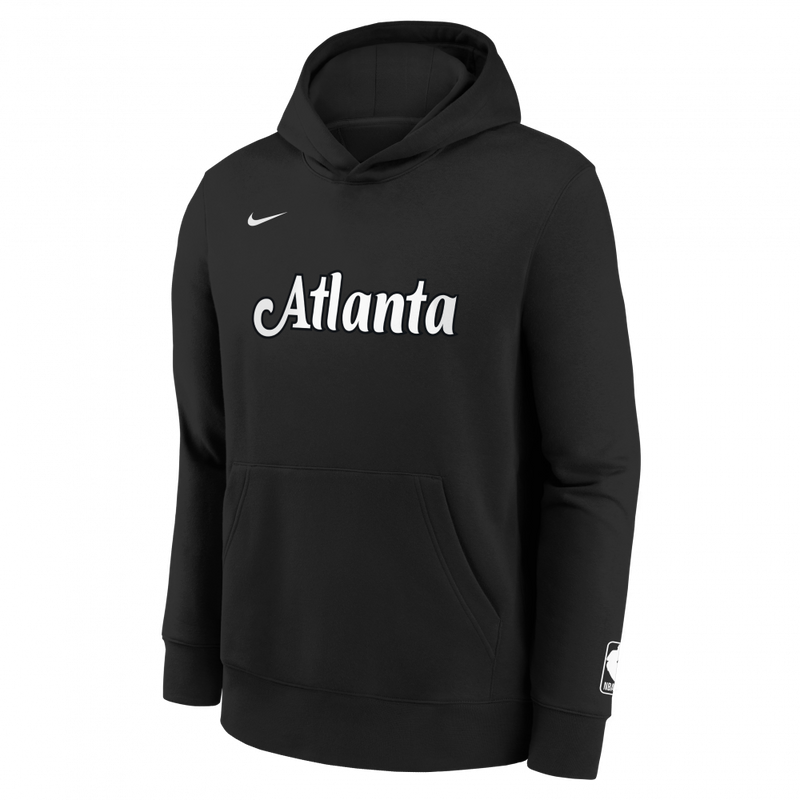 Atlanta Hawks Nike Boys Fleece Essential City Edition Kids Hoody 'Black'