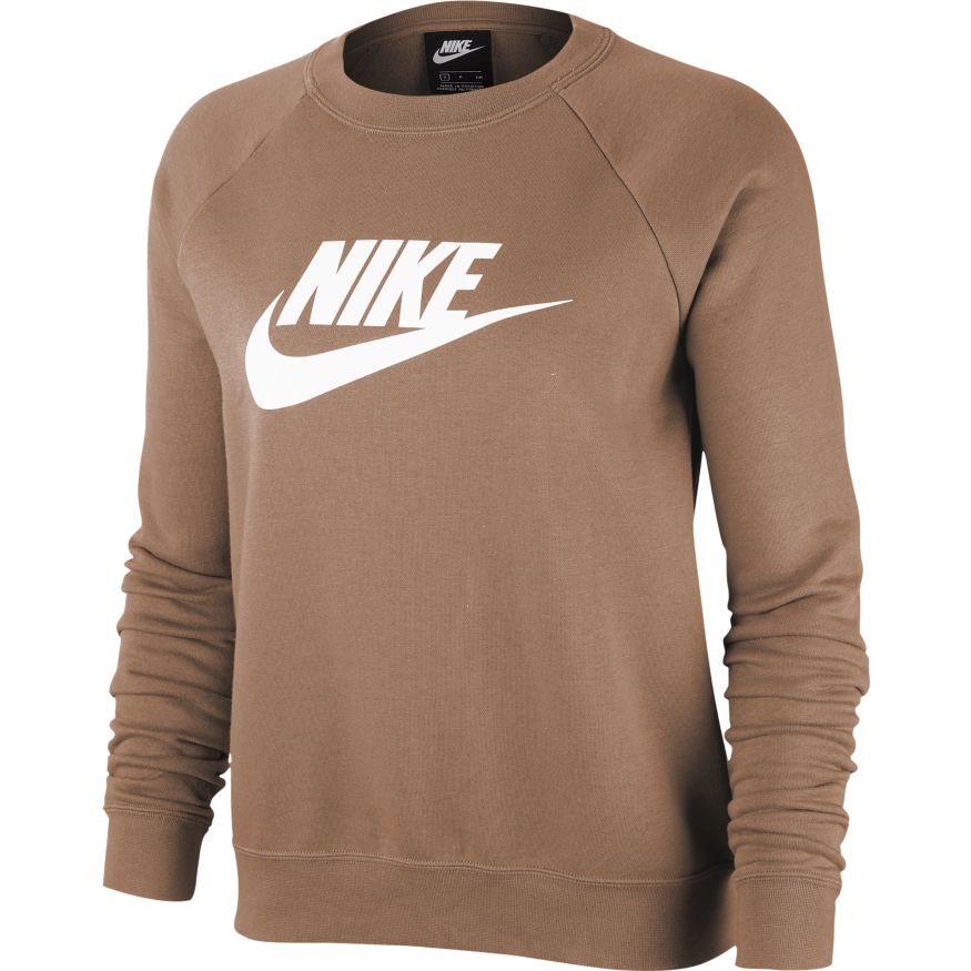 Nike Woman Sportswear Essential Fleece Crew 'Desert Dust/White