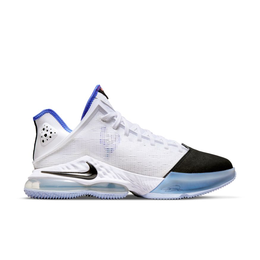 LeBron 19 Low Basketball Shoes 'White/Black/Blue' – Bouncewear