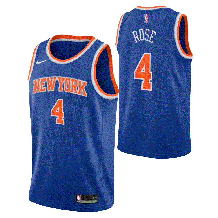 Nike NBA New York Knicks Derrick Rose Swingman Icon Kids Jersey  'Blue/Orange'