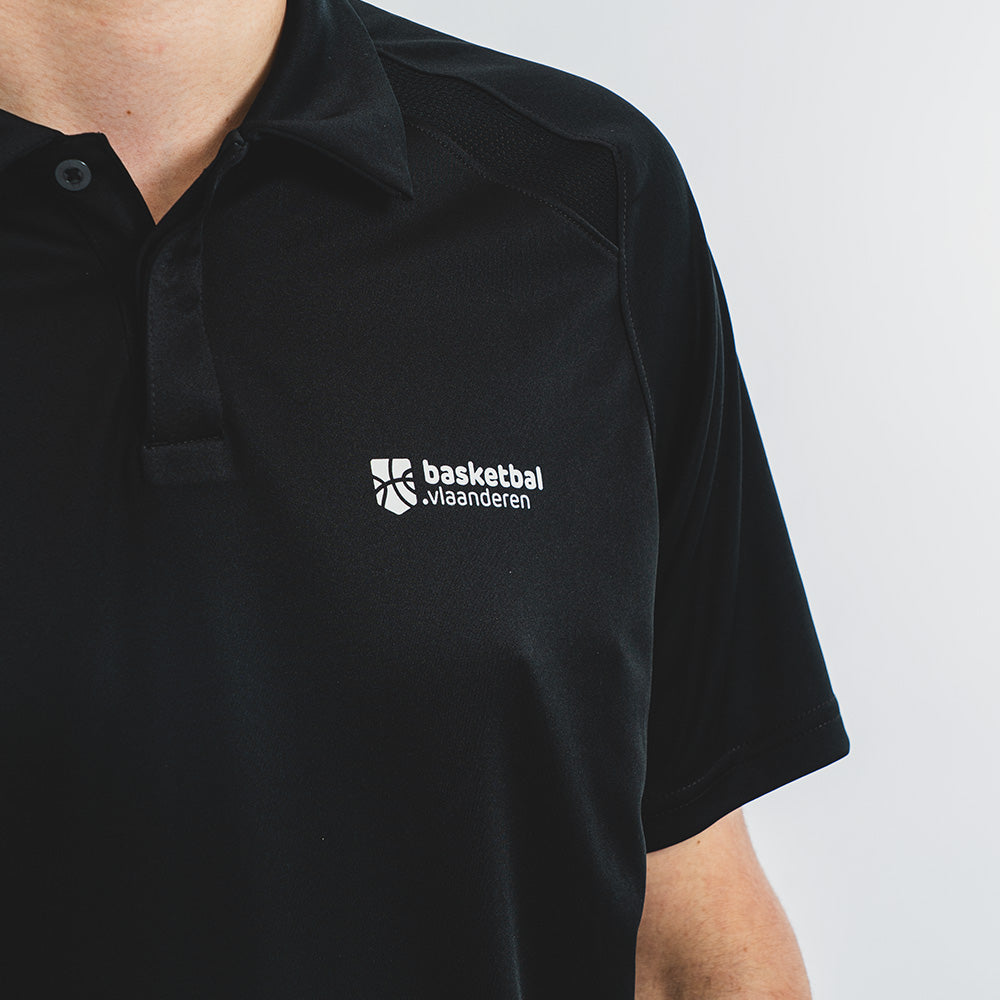 Basketbal Vlaanderen Referee Polo 'Black'