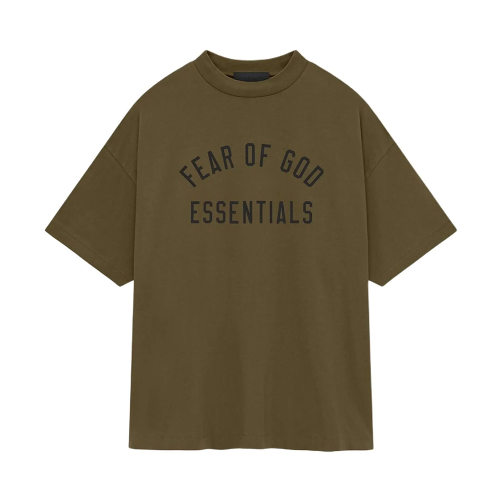 Fear Of God Essentials Jersey Crewneck T-Shirt  'Olive'