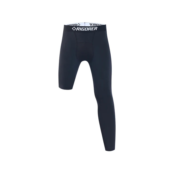 Rigorer Asymmetric Compression Trousers Left Short and Right Long 'Black'