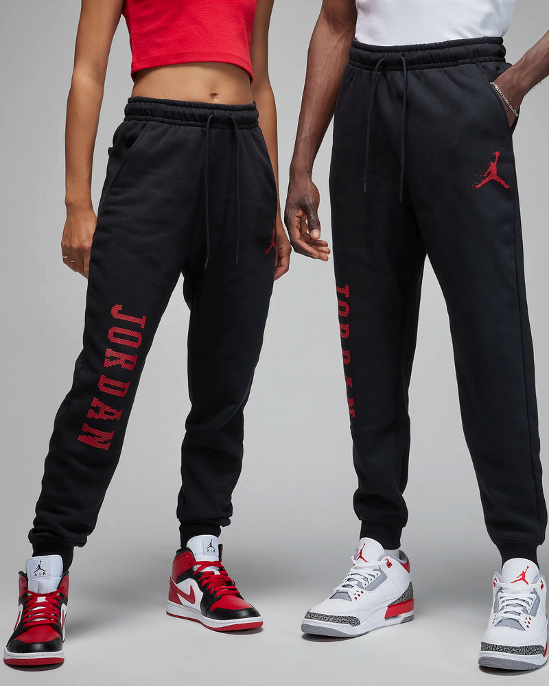 Jordan Essentials Holiday Men's Fleece Trousers 'Black/Red'