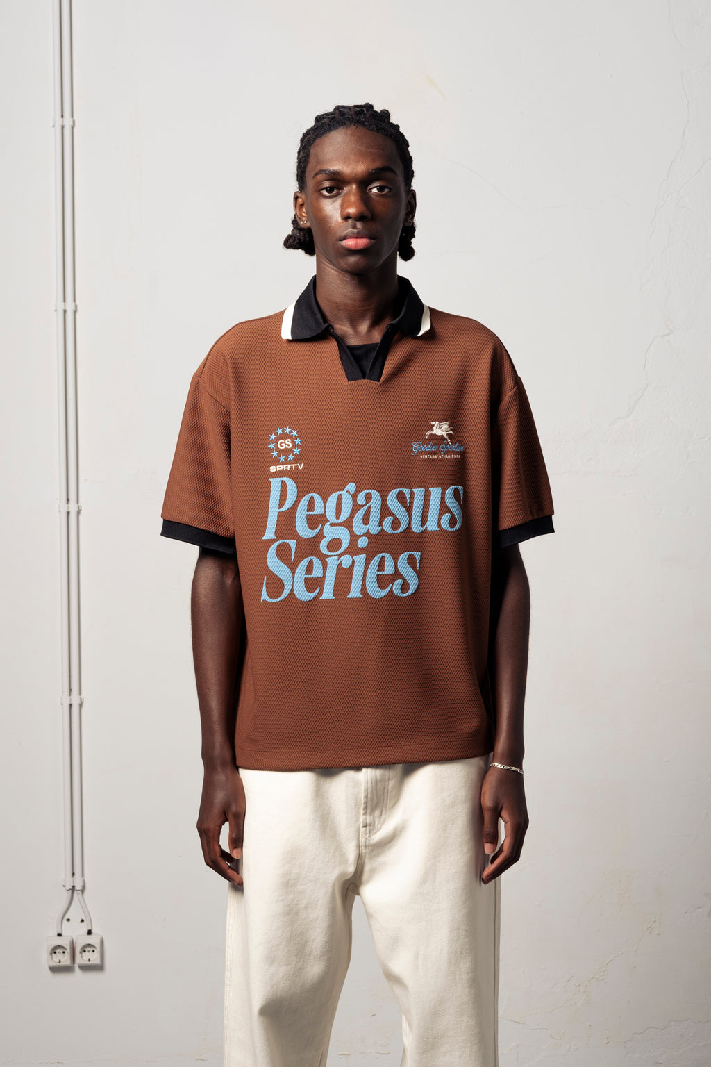 Goodies Sportive SPRTV Football Tee T-shirt 'Brown'