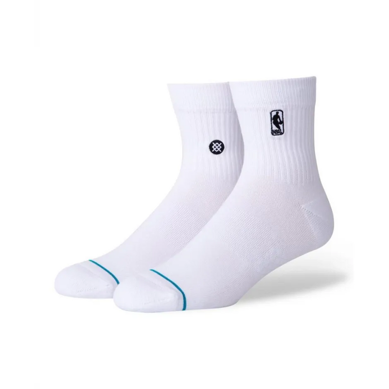 Stance NBA Logoman Quarter Socks 'White'