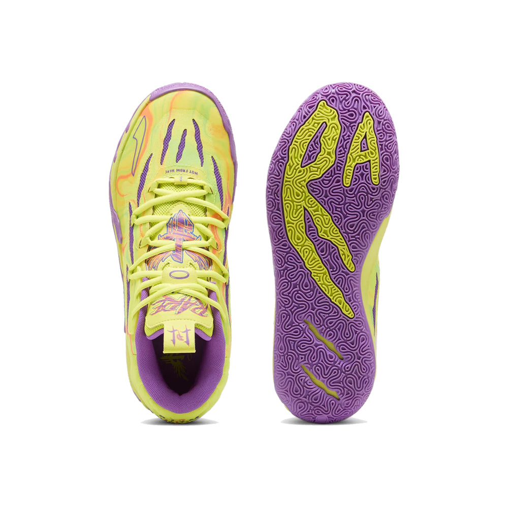 PUMA MB.03 "Spark" JR (GS) Kids Basketball Shoes 'Safety Yellow/Purple Glimmer'