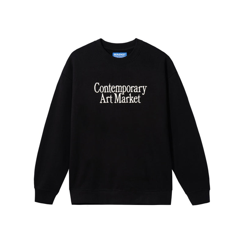 Contemporary Art Market Crewneck Sweatshirt BLACK