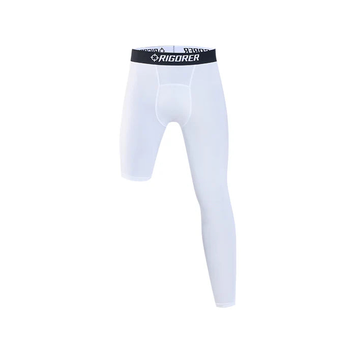 Rigorer Asymmetric Compression Trousers Left Short and Right Long 'White'