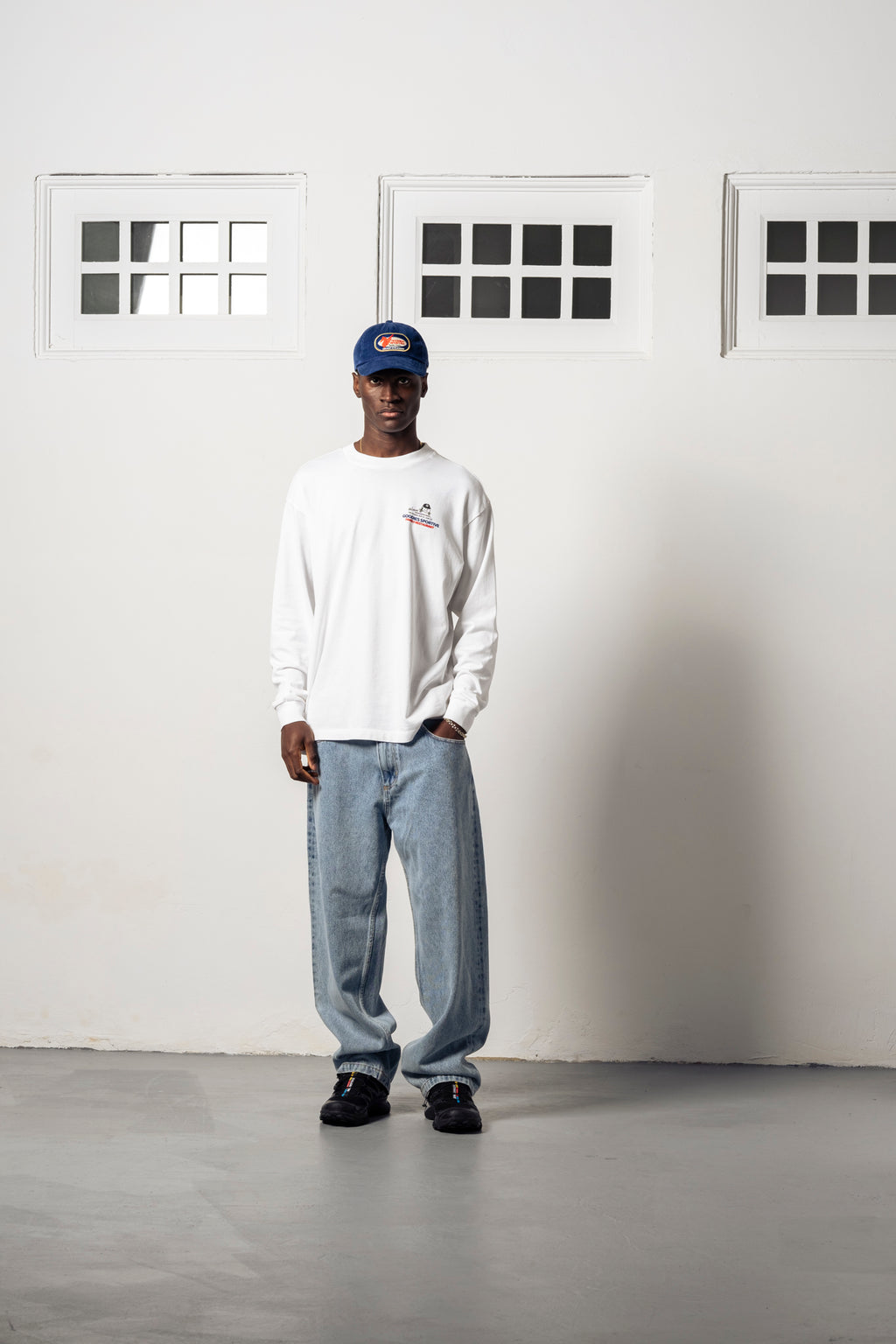 Goodies Sportive Whole Meal Long Sleeve Tee T-shirt 'White'