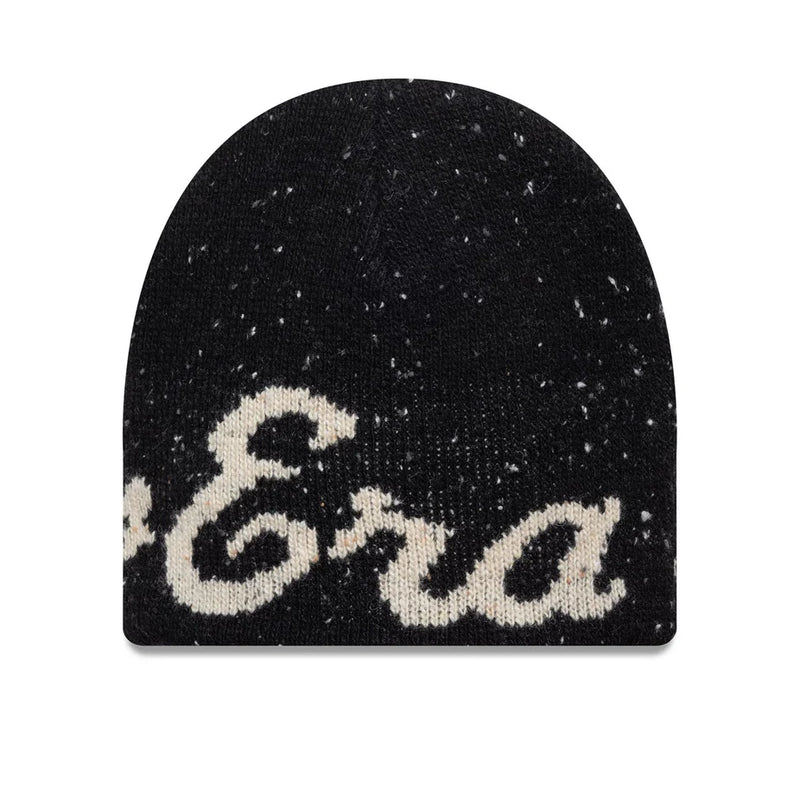 New Era Heritage Skull Knit Beanie Hat 'Black/White'