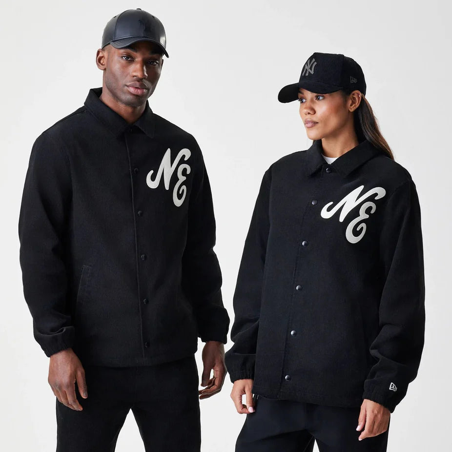 New Era Cord Black Coaches Jacket 'Black'