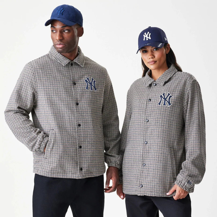 New Era New York Yankees MLB Check Jacket 'Brown'