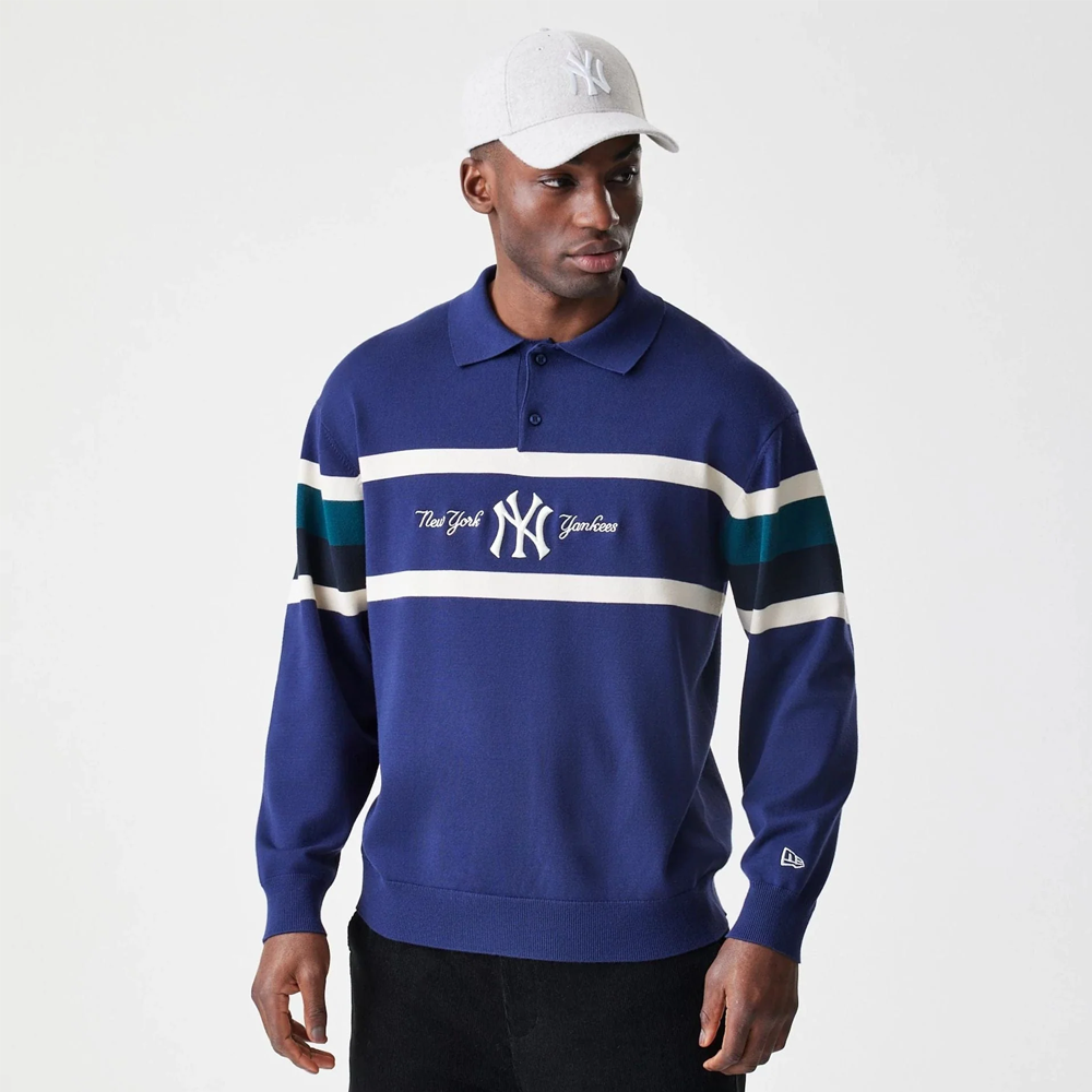 New Era MLB Knit New York Yankees Navy Rugby Shirt