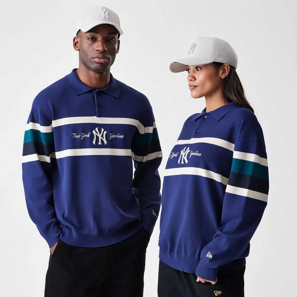 New Era MLB Knit New York Yankees Navy Rugby Shirt