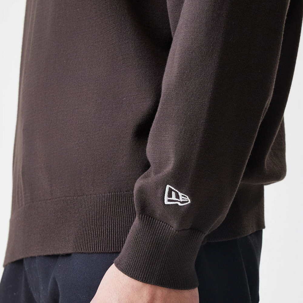 New Era LA Dodgers MLB Knit Brown Rugby Shirt