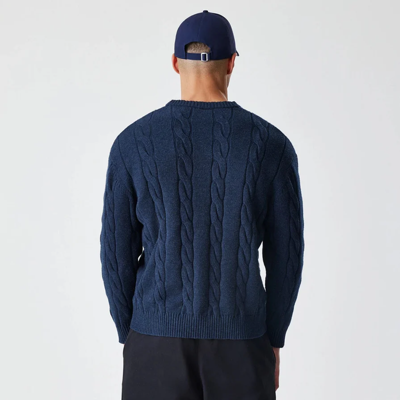 New Era New York Yankees MLB Cable Knit Navy Knitted Sweater