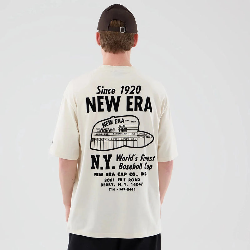 New Era Cap Graphic Oversized T-shirt 'Cream'