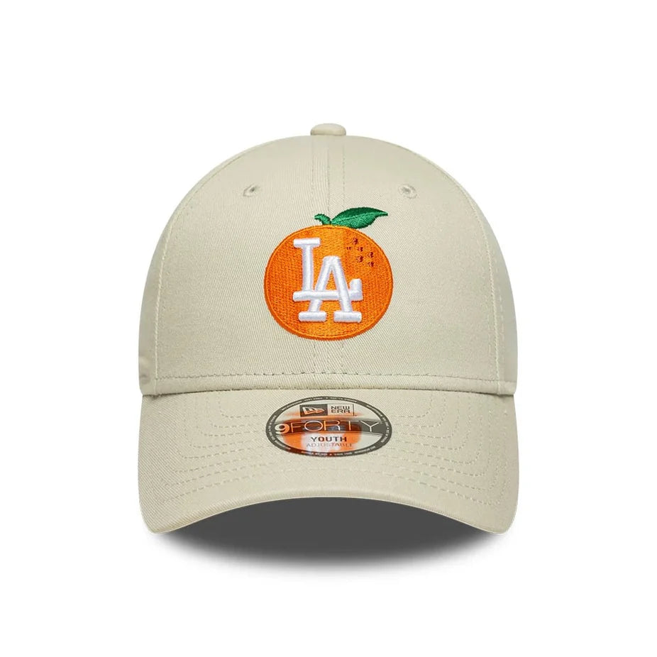 New Era 9FORTY Adjustable LA Dodgers MLB Fruit Icon Cream Kids' Cap 'Beige'