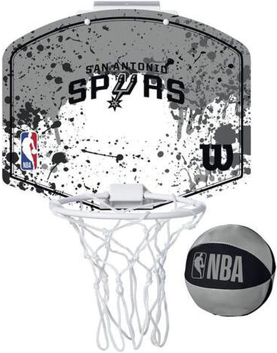 Wilson San Antonio Spurs NBA Team Mini Hoop 'Grey'