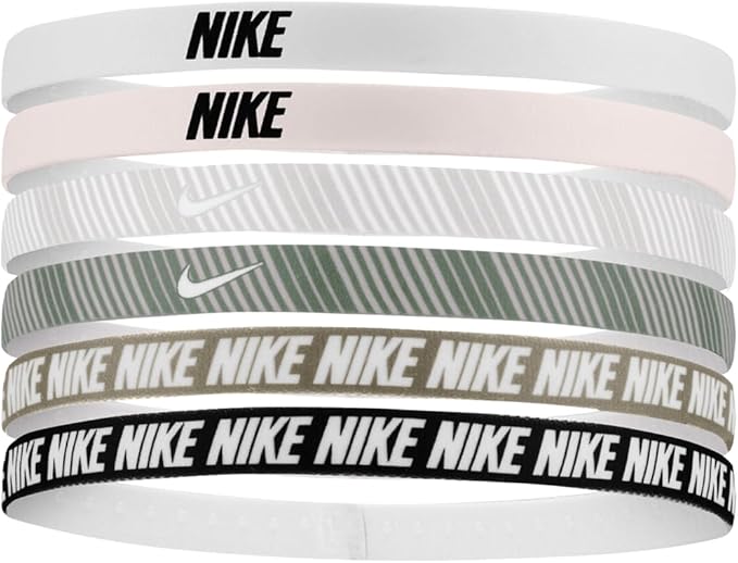 Nike Flex Classic Headbands Printed 6-Pack 'Pink/Army/Black/White'