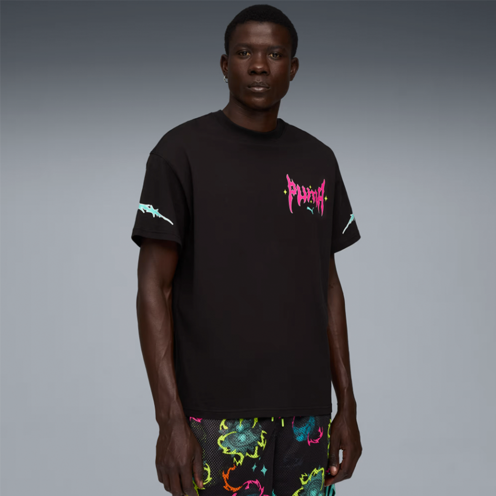 Puma Hoops x Rick and Morty Tee T-shirt 'Black'