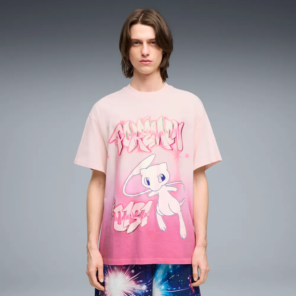 Puma Hoops x POKÉMON Shiny Mew Oversized Tee Men 'Pink'