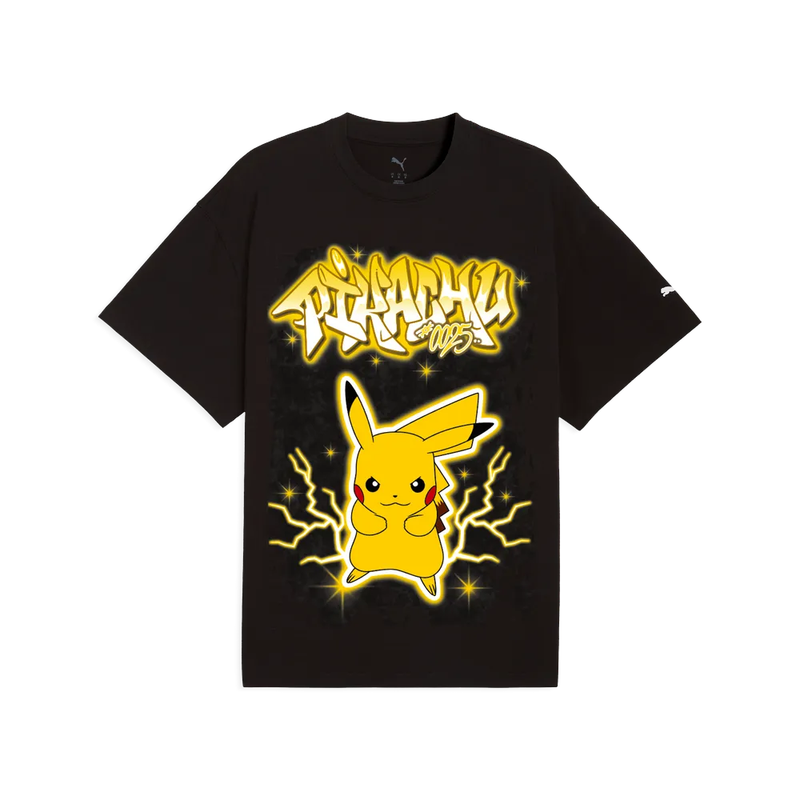 Puma Hoops x POKÉMON Pikachu Oversized Tee Men 'Black'