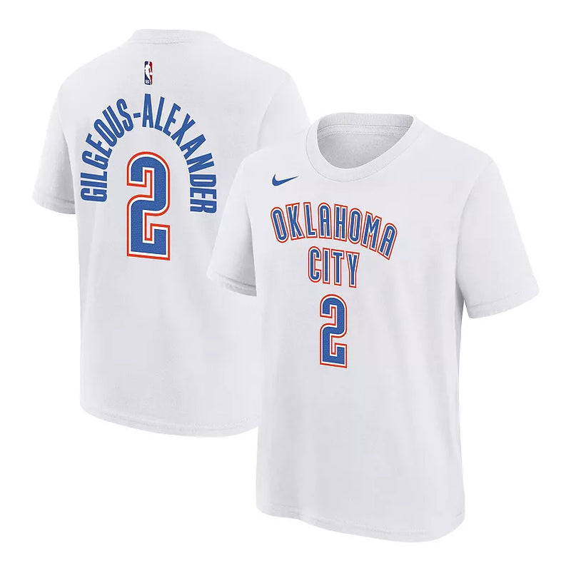 Nike Shai Gilgeous-Alexander Oklahoma City Thunder Icon Boys Tee 'White'