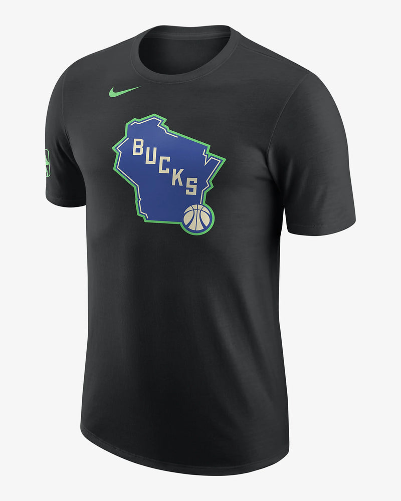Milwaukee Bucks City Edition Men's Nike NBA T-Shirt 'Black'
