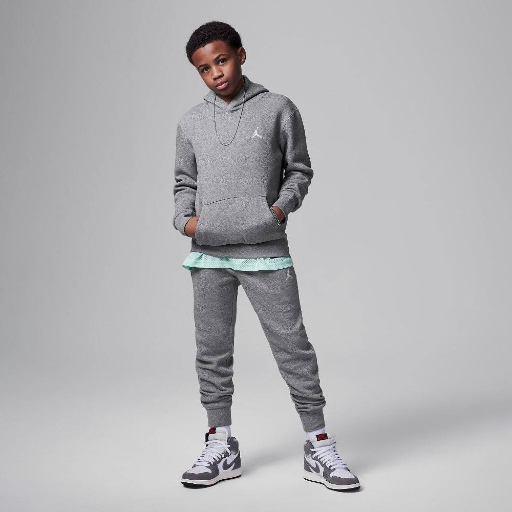 Jordan Big Kids' Brooklyn Fleece Hoodie 'Carbon Heather'