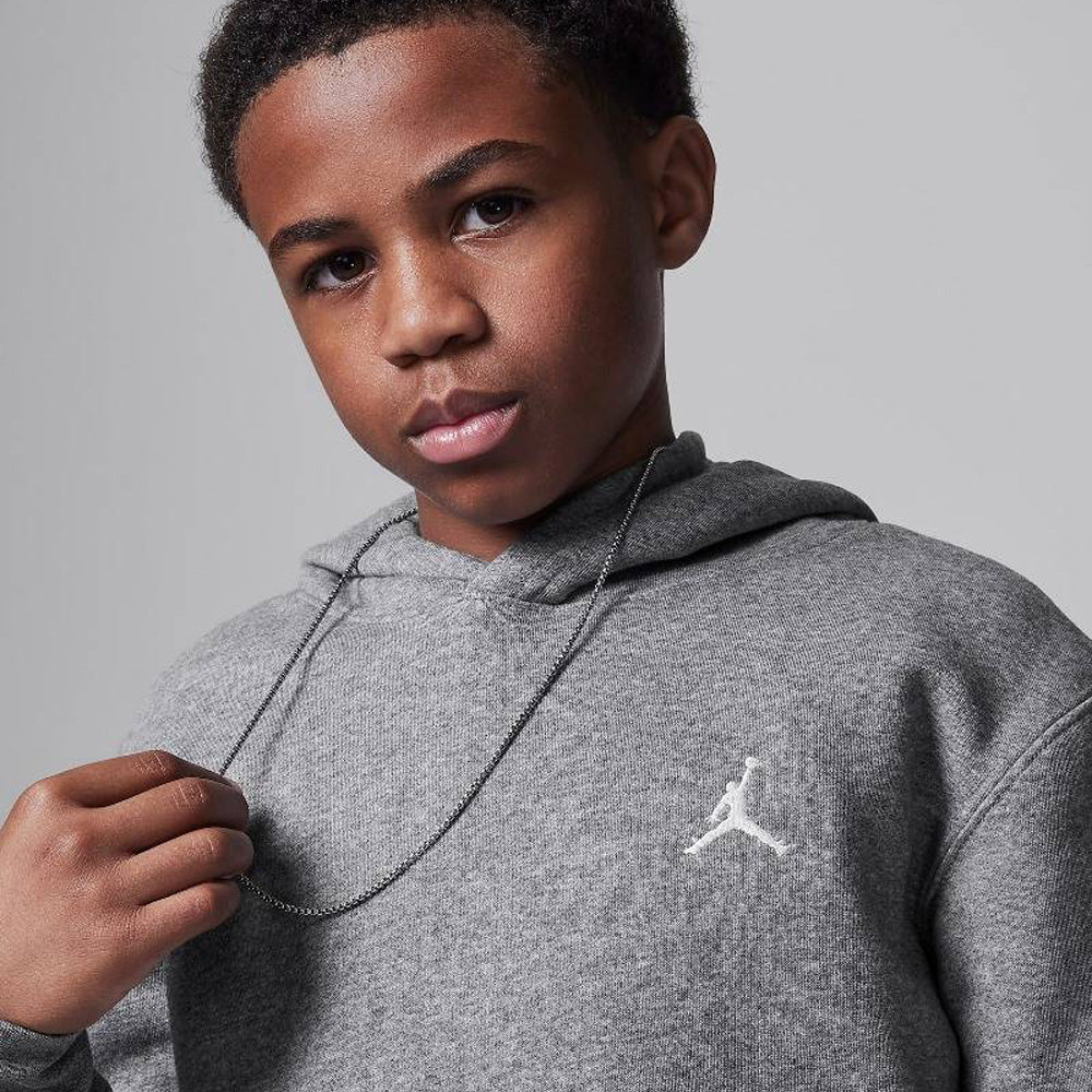 Jordan Big Kids' Brooklyn Fleece Hoodie 'Carbon Heather'