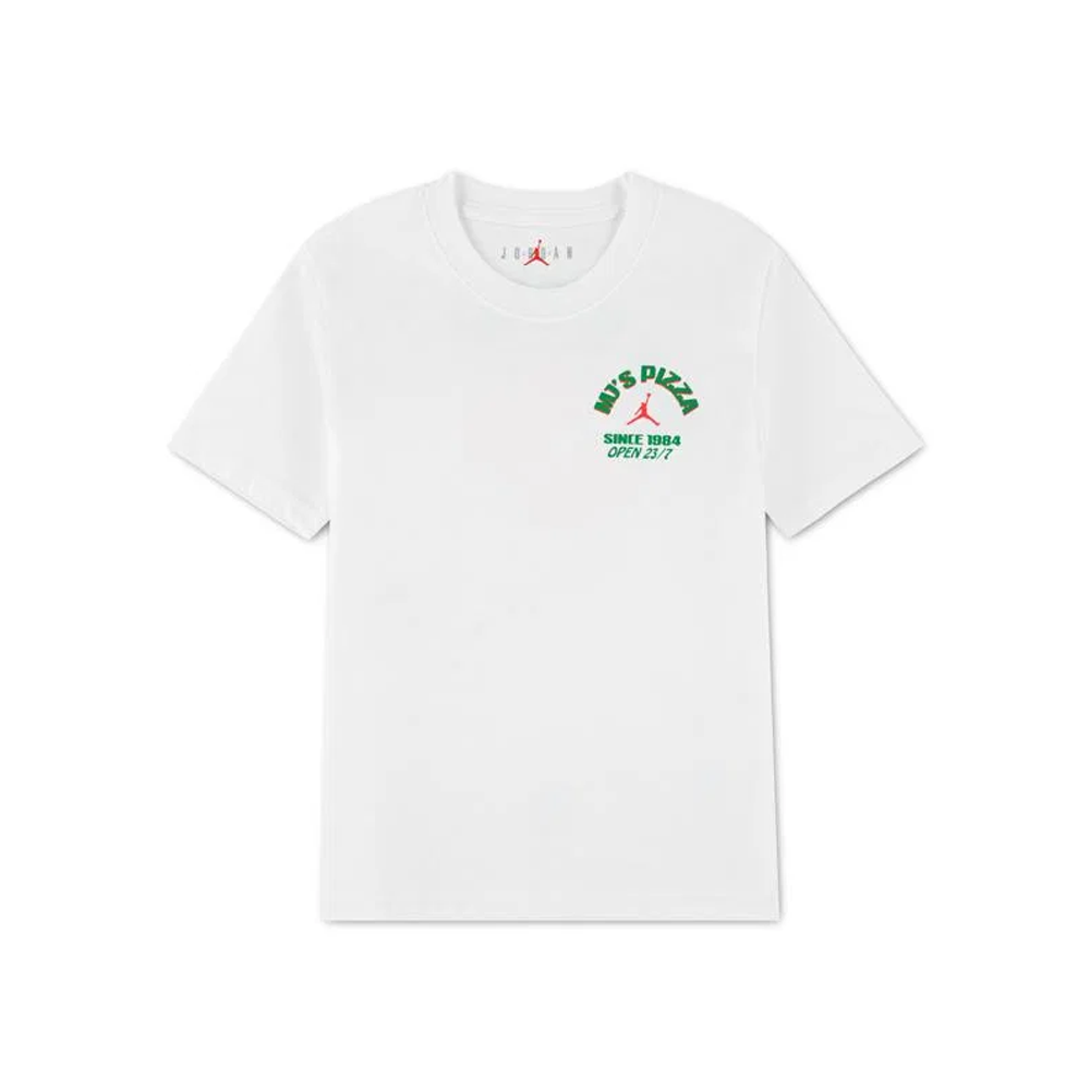 Jordan Kids MJ Brand Pizza Short Sleeve Tee 'White'
