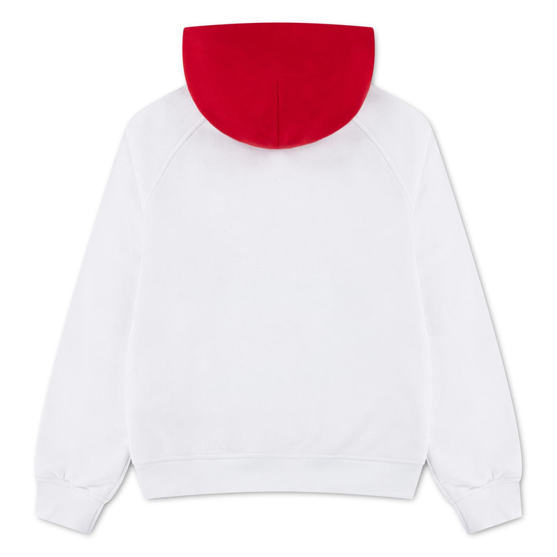 Jordan Big Kids Football Club Hoodie 'White/University Red'