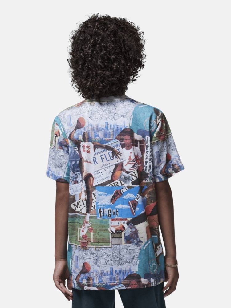 Jordan Brooklyn Collage Kids T-Shirt 'Multi'