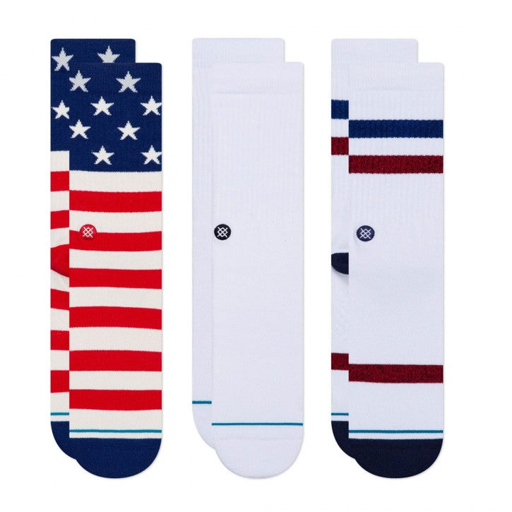 Stance The American 3 Pack Socks 'Multi'